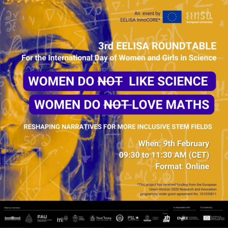 Join us online on February 9 from 9:30 – 11:30 via Zoom: 3rd EELISA Roundtable for the International Day of Women and Girls in STEM 