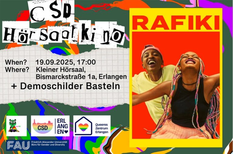 19.09.2025 CSD-Hörsaalkino „Rafiki“ + Demo-Schilder gestalten